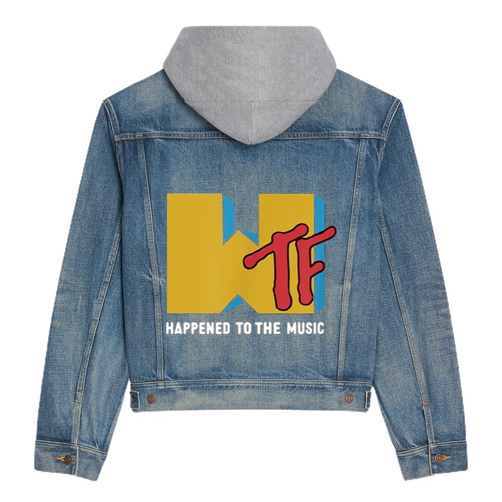 Wtf Happened To The Music Hooded Denim Jacket