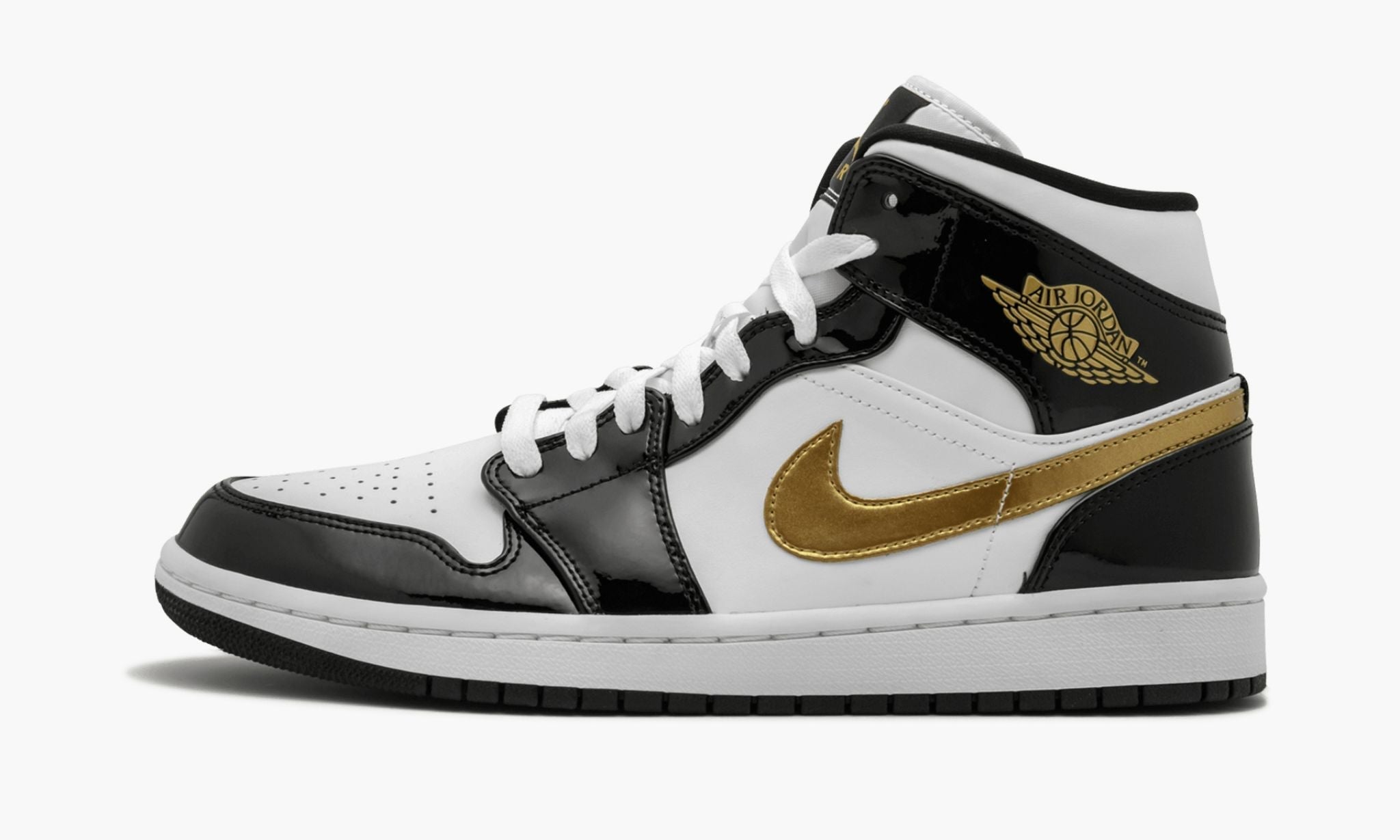 Air Jordan 1 Mid SE “Black Gold Patent Leather”